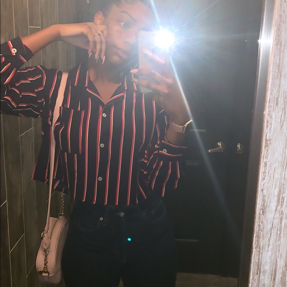 Red & Blue Stripped Shirt